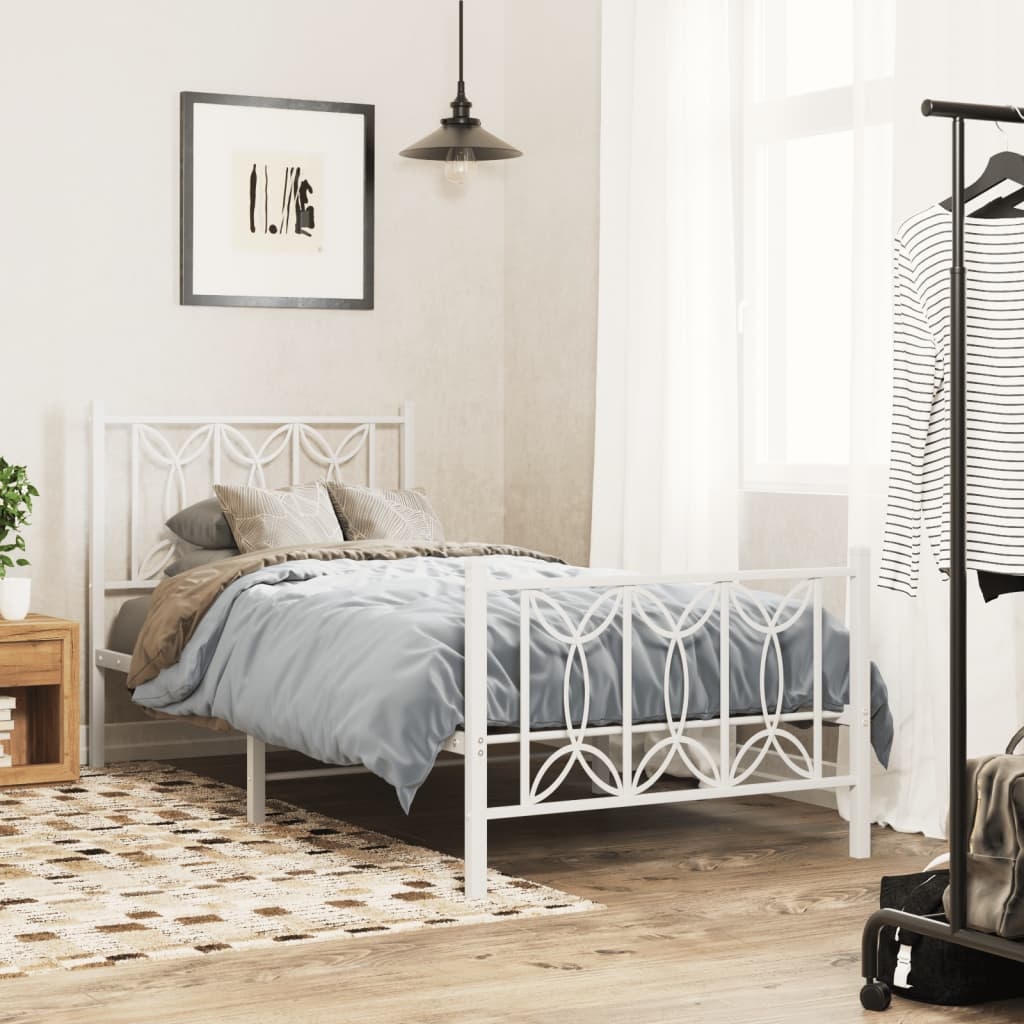 vidaXL Bedframe 80x200 cm Wit - Zo Goed Als Nieuw! 47% Korting
