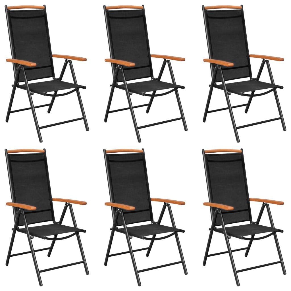 vidaXL Tuinstoelen (6 st) Zwart - 35% Korting! Pak je kans!