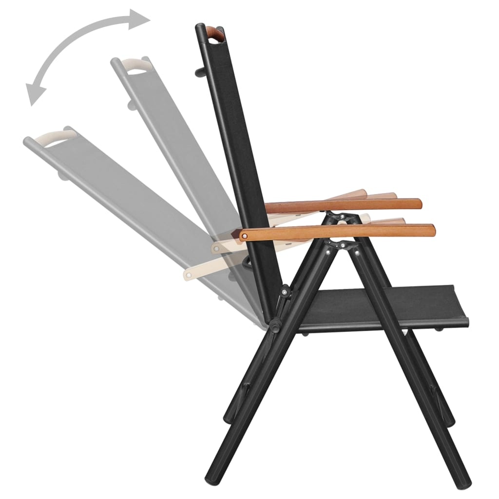 vidaXL Tuinstoelen (6 st) Zwart - 35% Korting! Pak je kans!