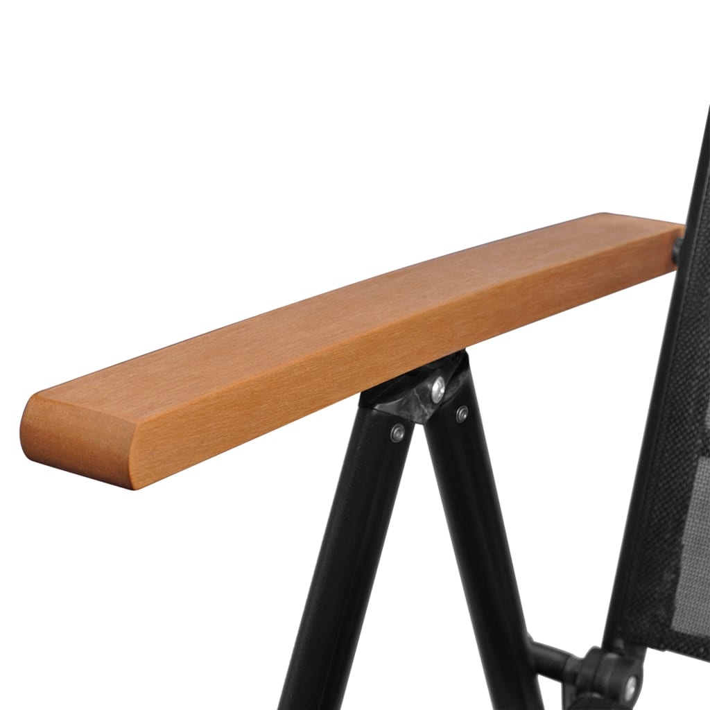 vidaXL Tuinstoelen (6 st) Zwart - 35% Korting! Pak je kans!
