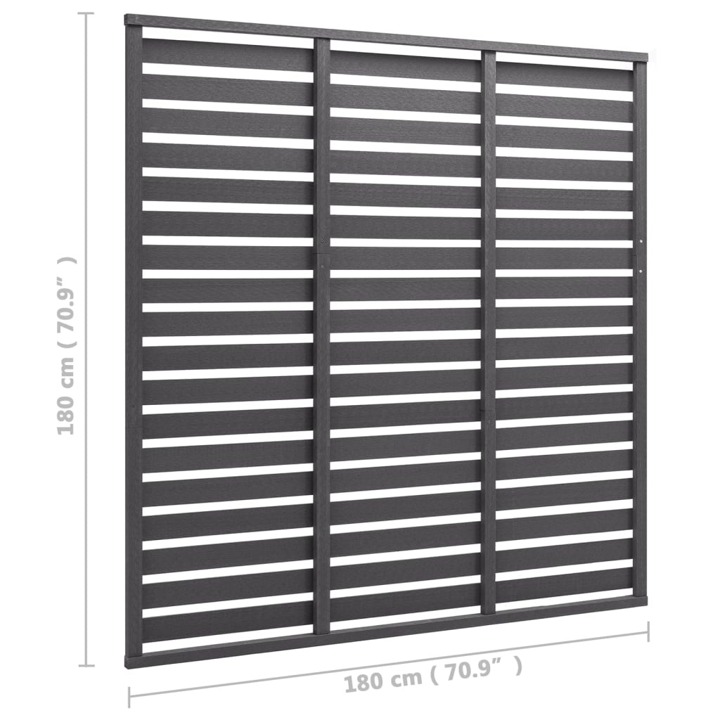 vidaXL Schuttingpaneel Grijs 180x180cm - 35% Korting! (Defect)