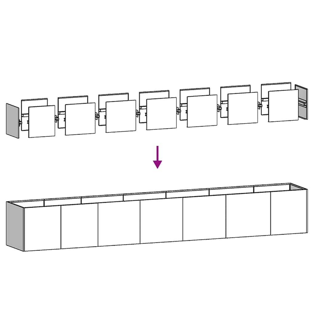 vidaXL Plantenbak 280cm Zwart - 35% Korting!