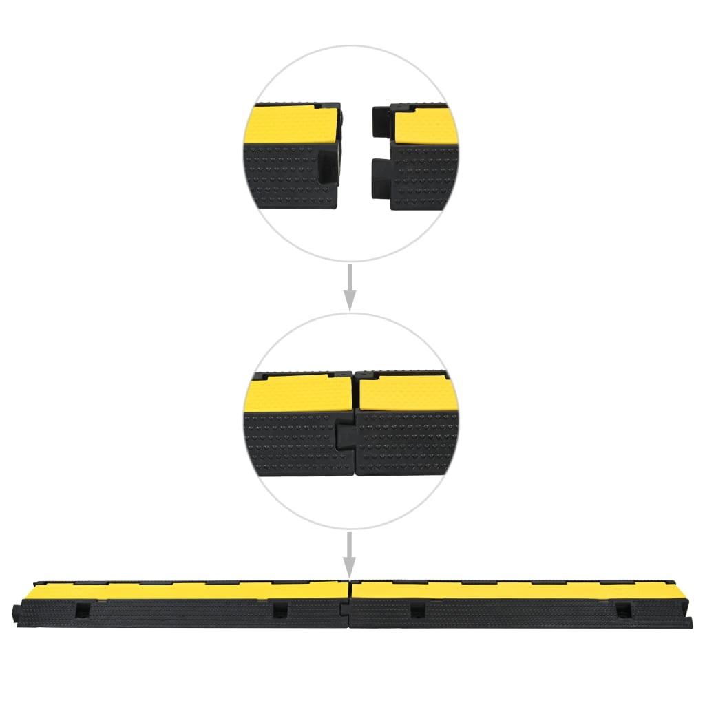 vidaXL Kabelbeschermer Drempel Rubber 2 st - 35% Korting!