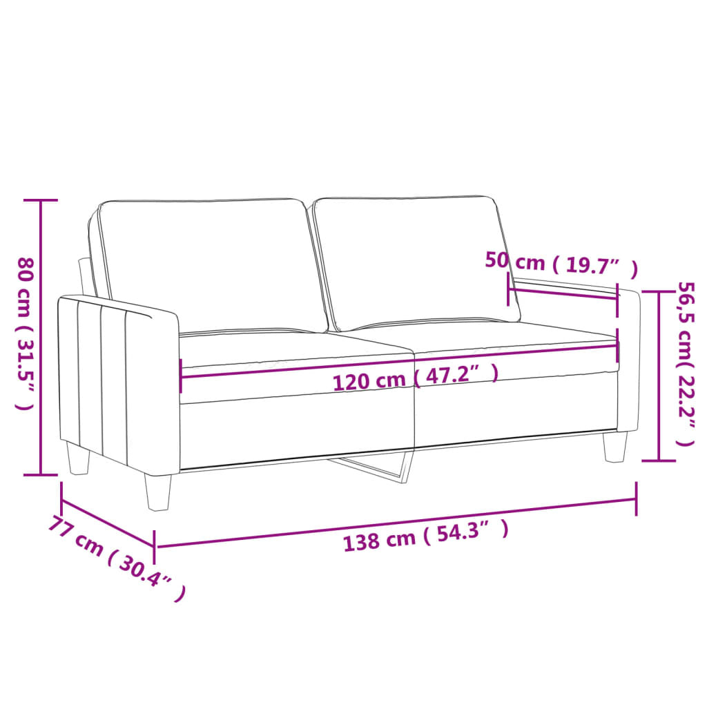 vidaXL Tweezitsbank Lichtgrijs - 35% Korting!