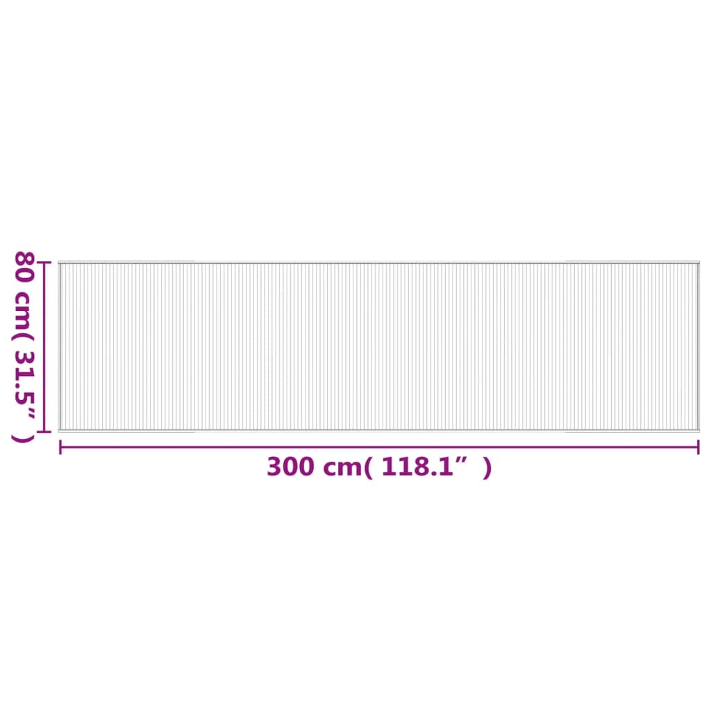 Bamboe Vloerkleed Bruin 80x300cm -42% Korting! Retourtje
