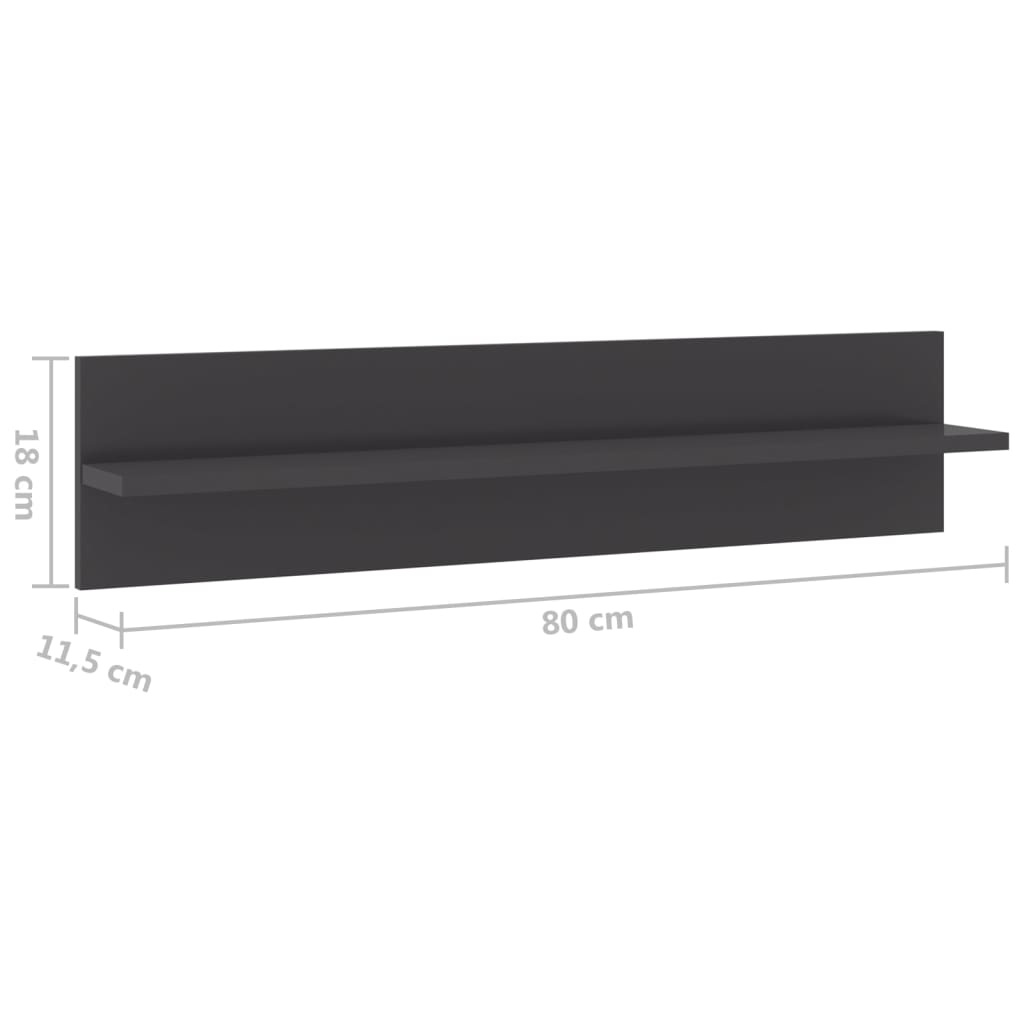 vidaXL Wandschappen 4 st. Grijs 80cm - 35% Korting!