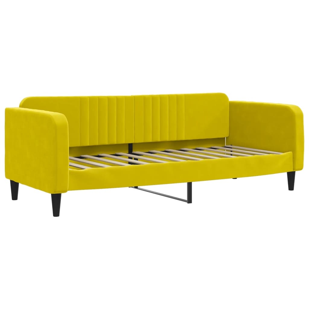 vidaXL Slaapbank Fluweel Geel 80x200 cm -35%! (Gebruikssporen)