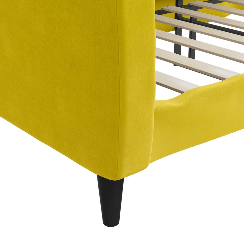 vidaXL Slaapbank Fluweel Geel 80x200 cm -35%! (Gebruikssporen)