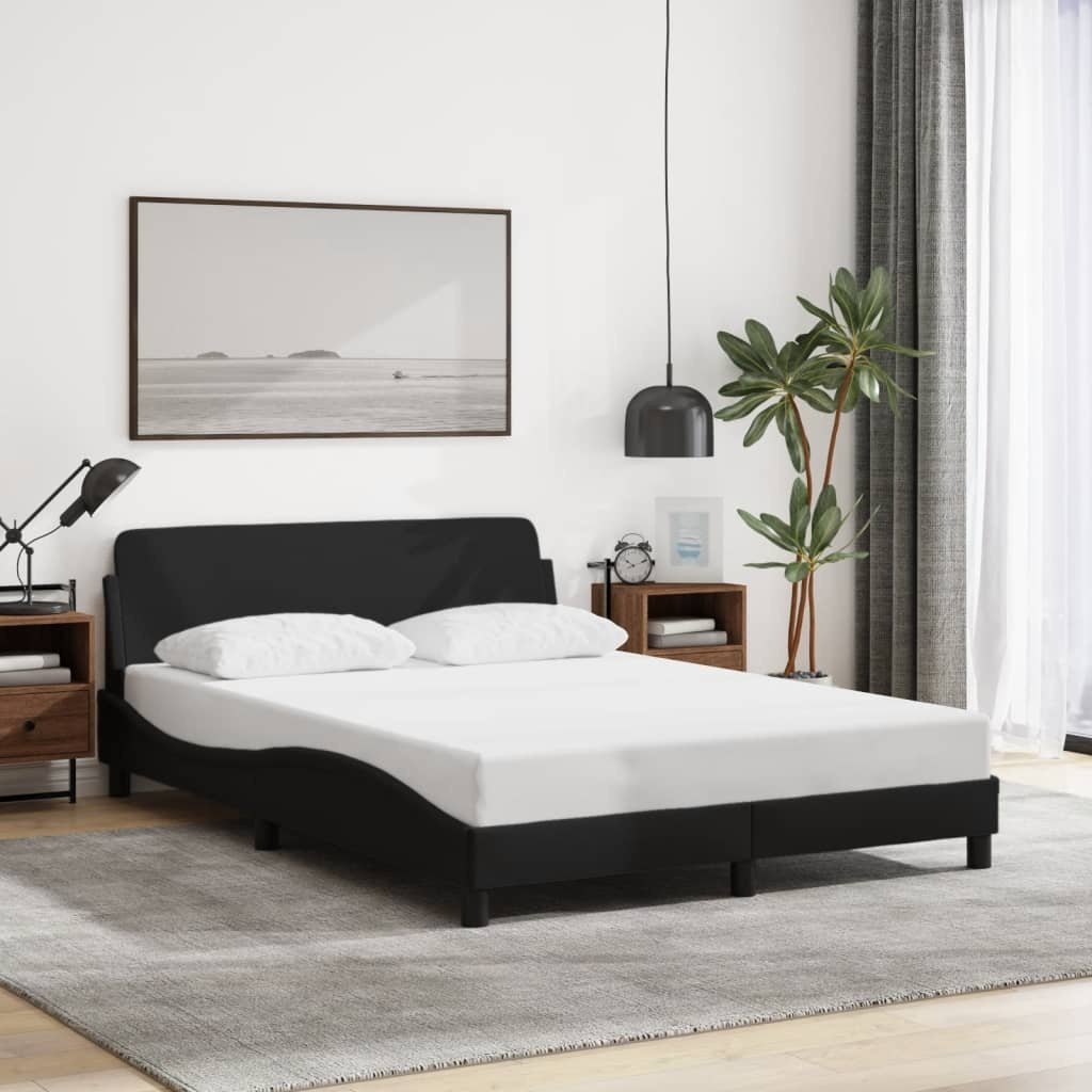 vidaXL Bedframe 140x190 Zwart - 35% Korting!