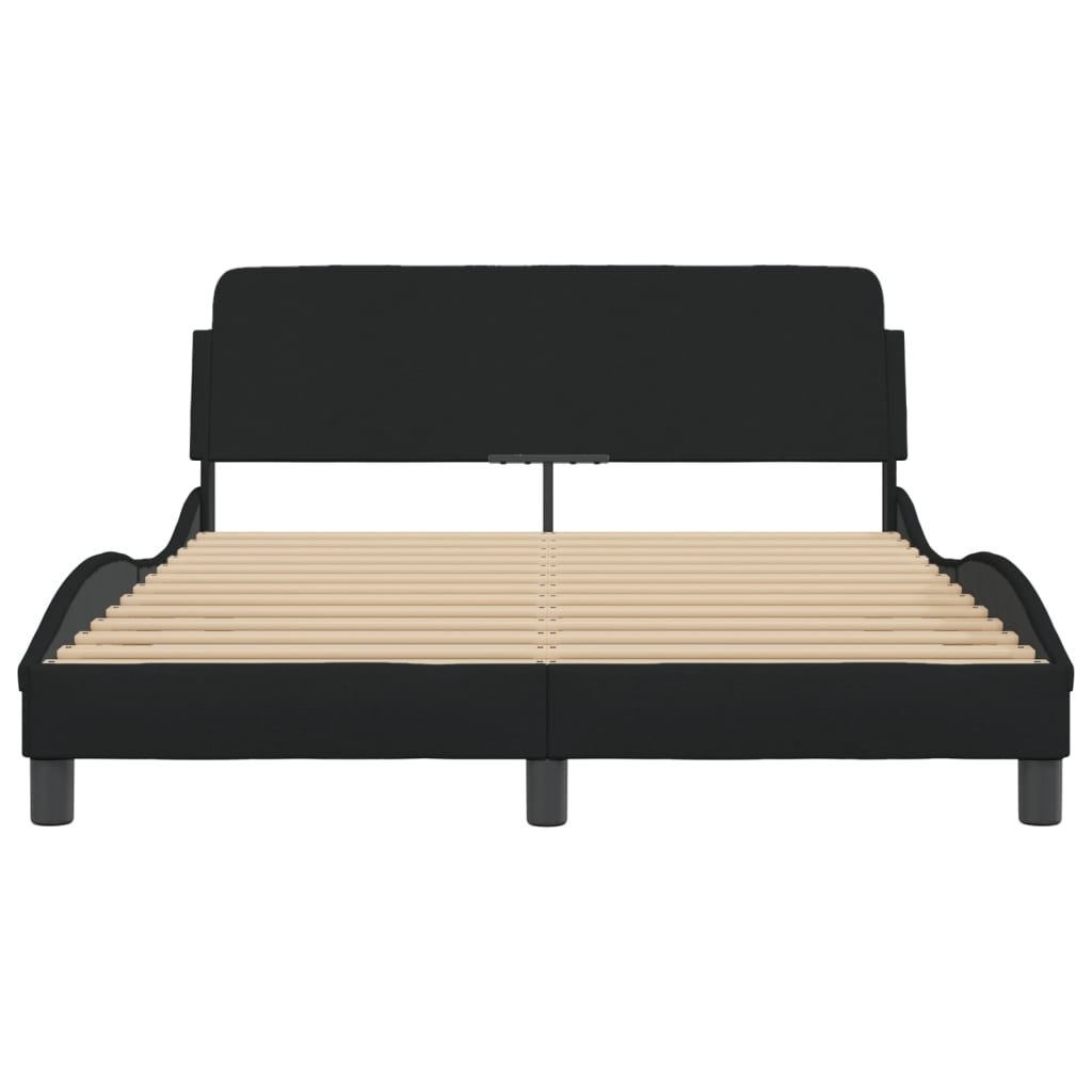 vidaXL Bedframe 140x190 Zwart - 35% Korting!