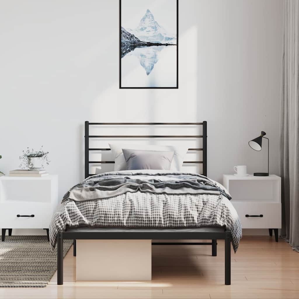 vidaXL Bedframe 100x200 cm Zwart - 35% Korting!
