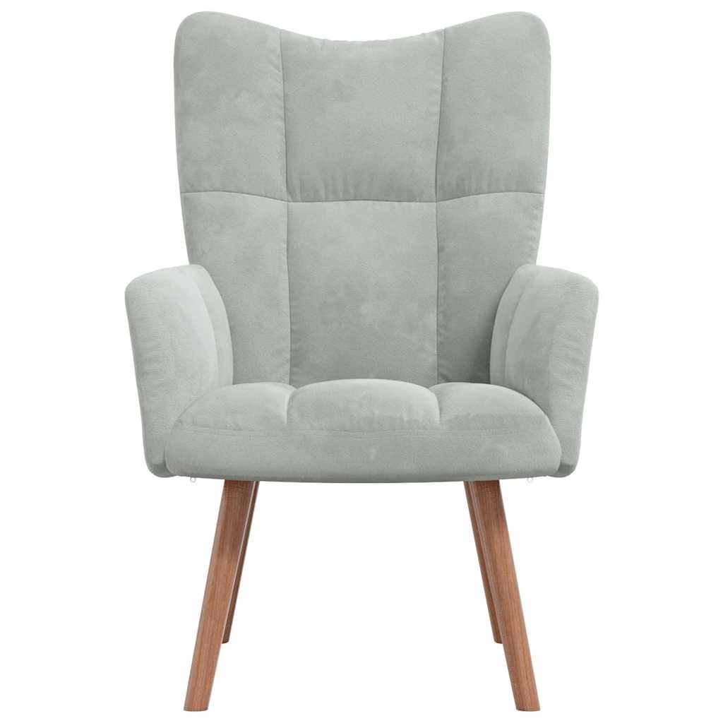 vidaXL Relaxstoel Lichtgrijs Fluweel - 35% Korting!