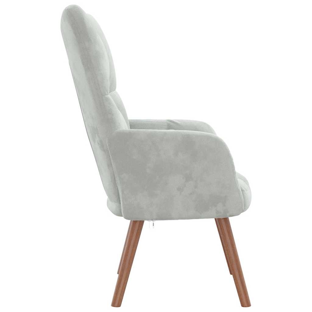vidaXL Relaxstoel Lichtgrijs Fluweel - 35% Korting!