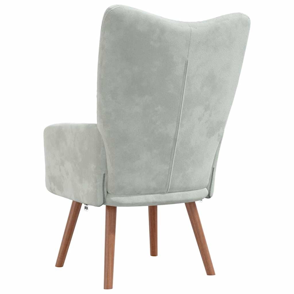 vidaXL Relaxstoel Lichtgrijs Fluweel - 35% Korting!
