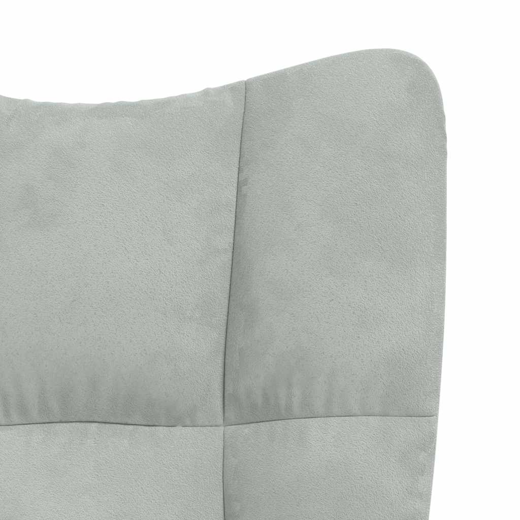 vidaXL Relaxstoel Lichtgrijs Fluweel - 35% Korting!