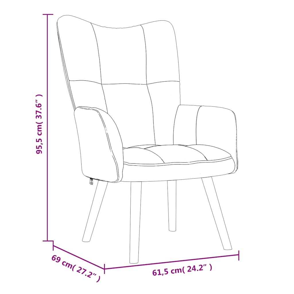 vidaXL Relaxstoel Lichtgrijs Fluweel - 35% Korting!