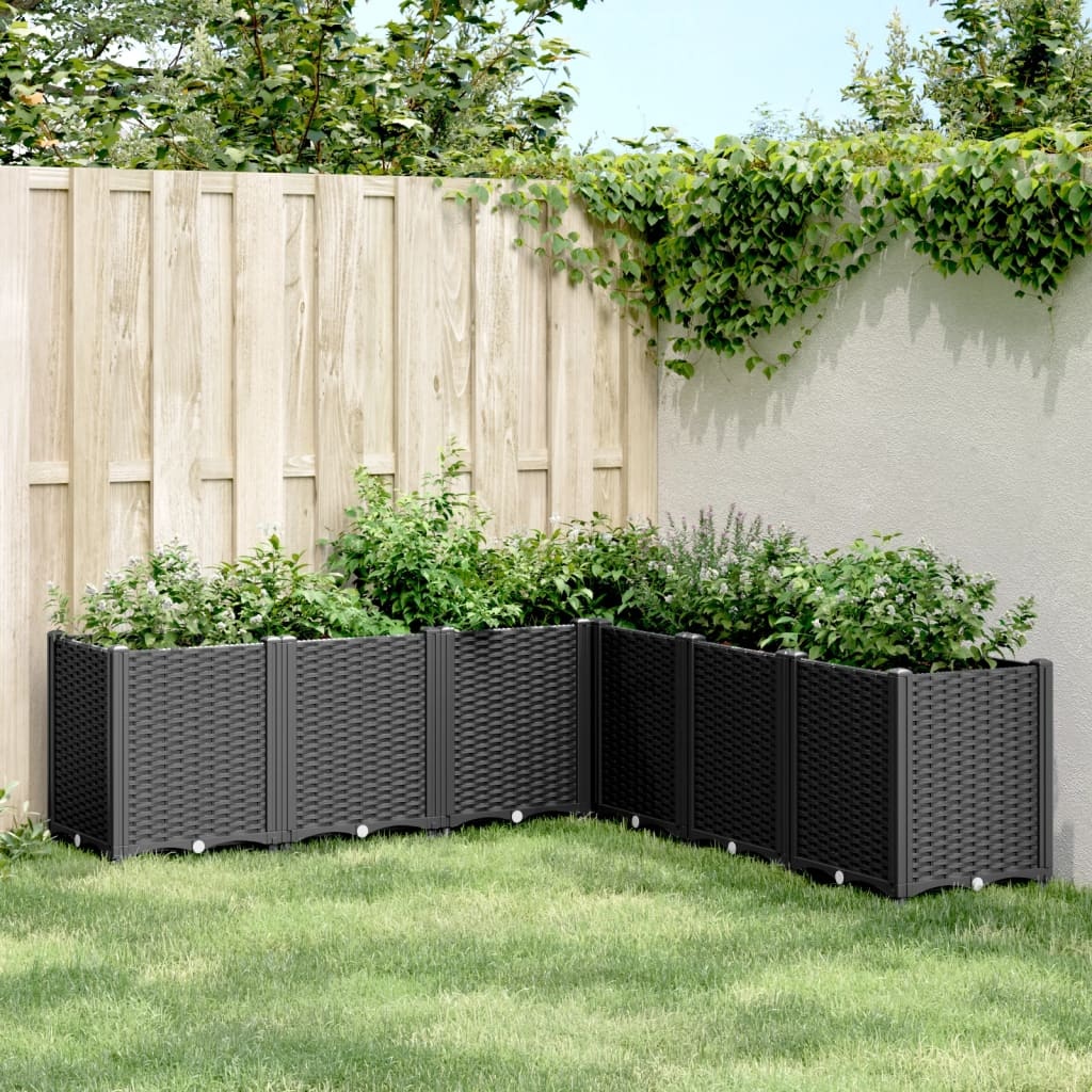 vidaXL Plantenbak 160x160cm Zwart - 35% Korting!