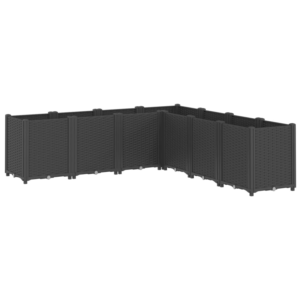 vidaXL Plantenbak 160x160cm Zwart - 35% Korting!