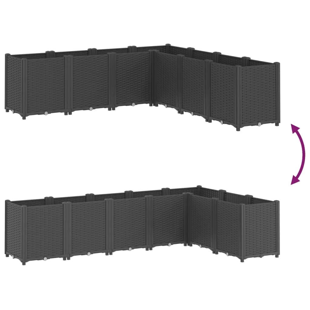 vidaXL Plantenbak 160x160cm Zwart - 35% Korting!