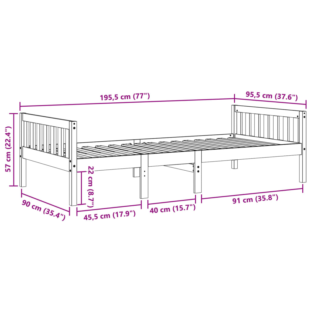 vidaXL Kinderbed 90x190 Grenenhout - 41% Korting!