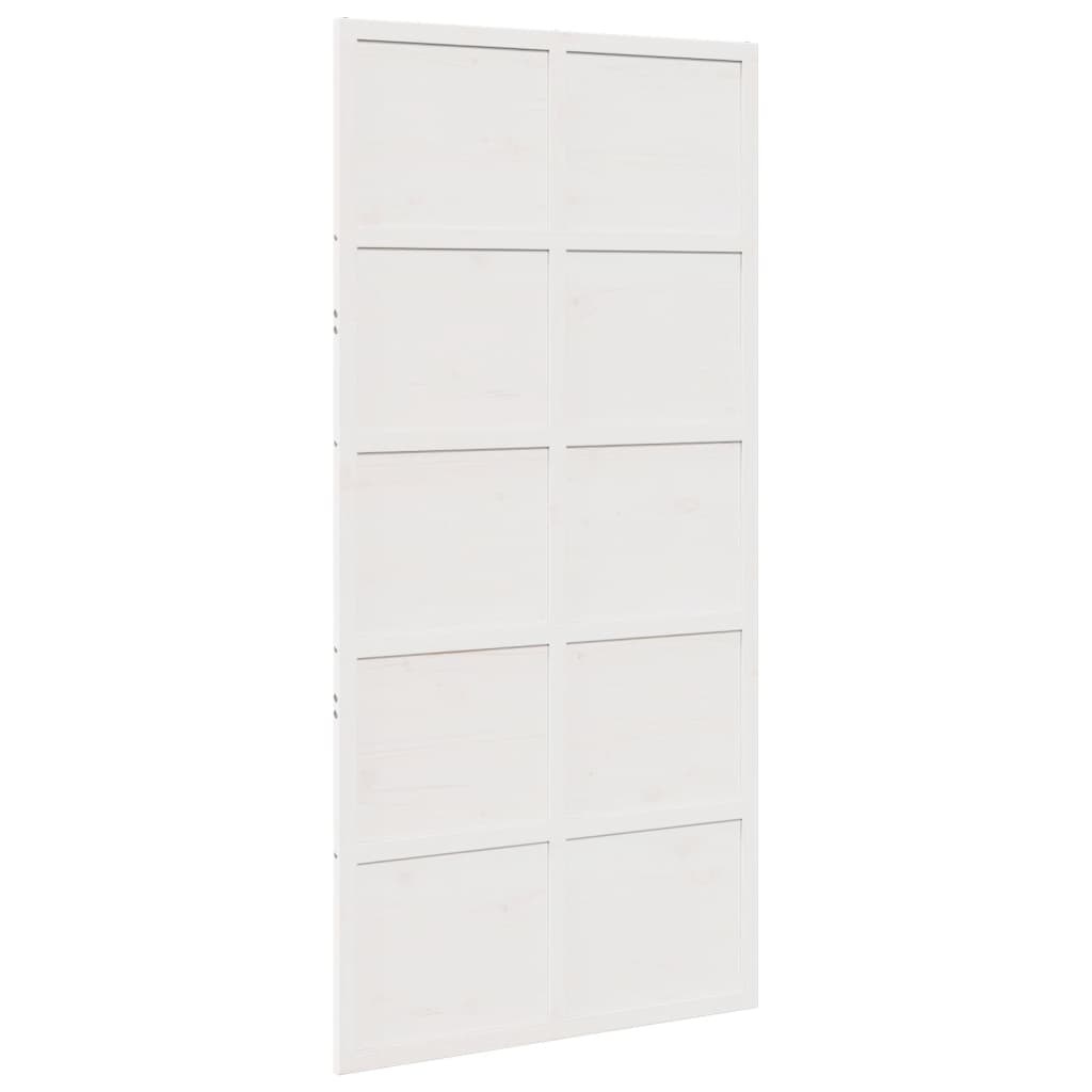 vidaXL Schuifdeur Grenen Wit 100x208cm - 42% Korting!