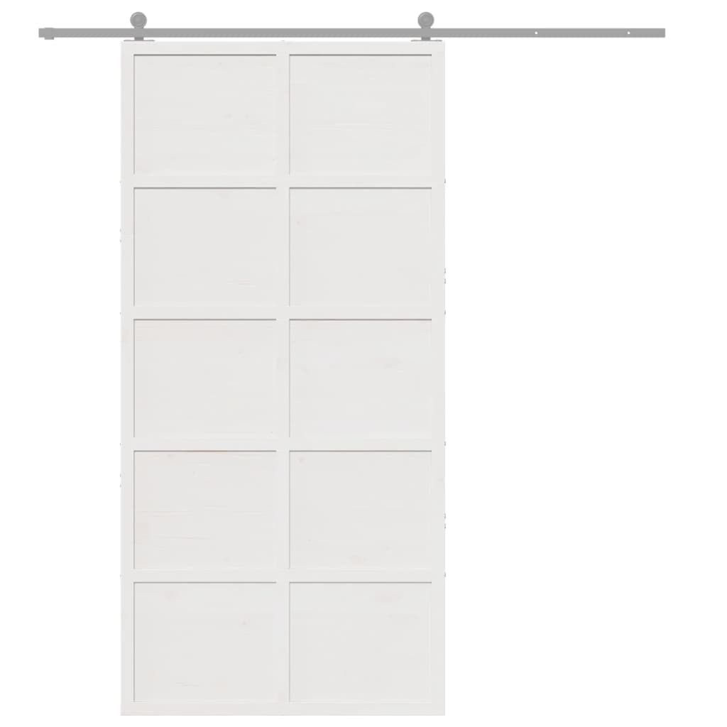vidaXL Schuifdeur Grenen Wit 100x208cm - 42% Korting!