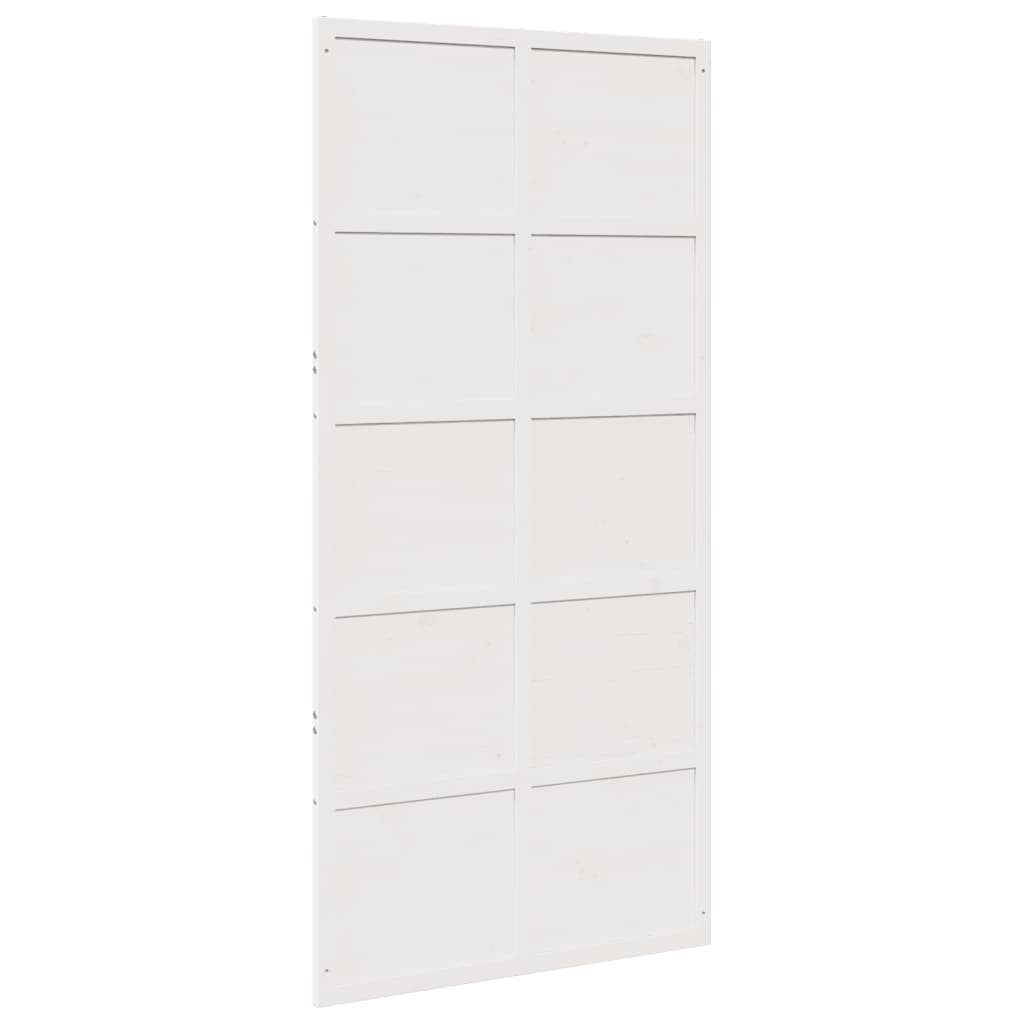 vidaXL Schuifdeur Grenen Wit 100x208cm - 42% Korting!