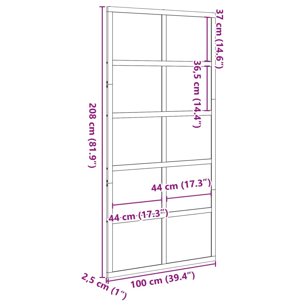 vidaXL Schuifdeur Grenen Wit 100x208cm - 42% Korting!