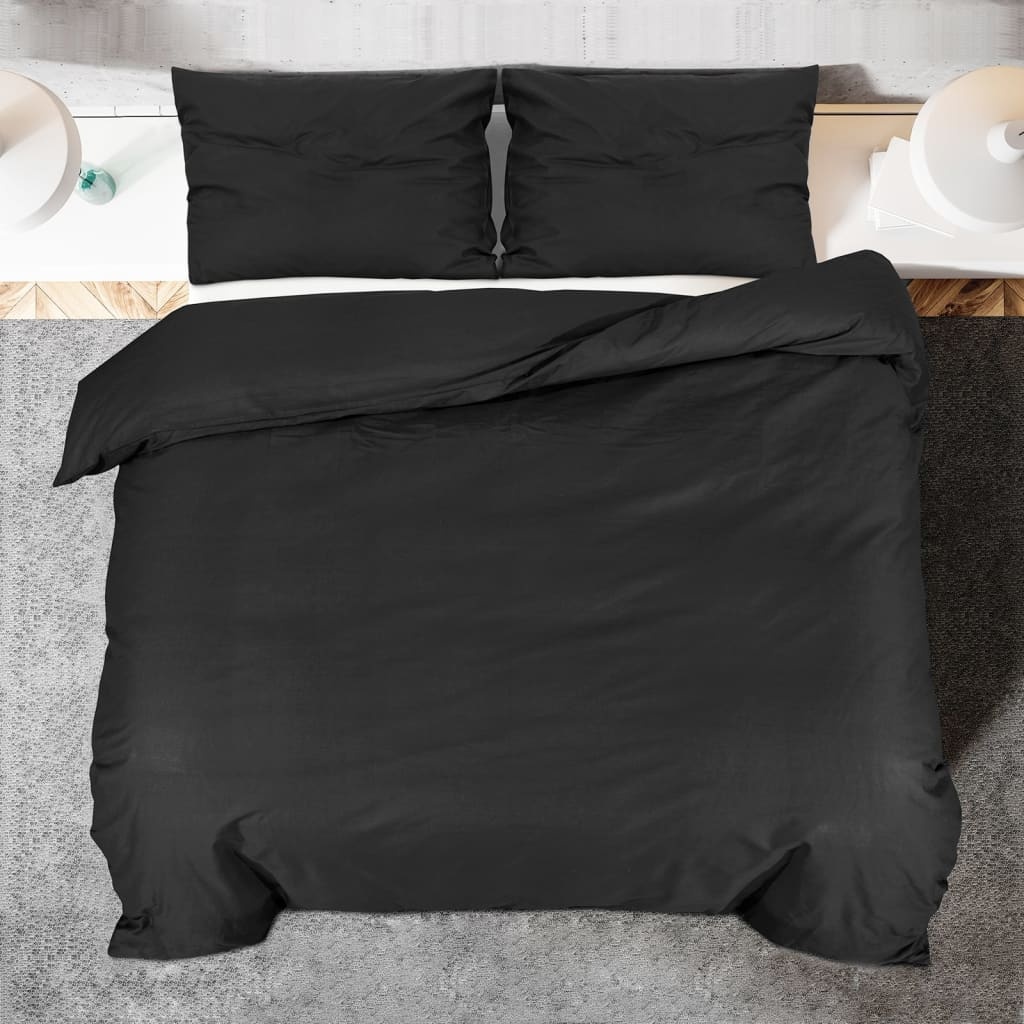 vidaXL Dekbedovertrek Zwart 260x220cm - 42% Korting!