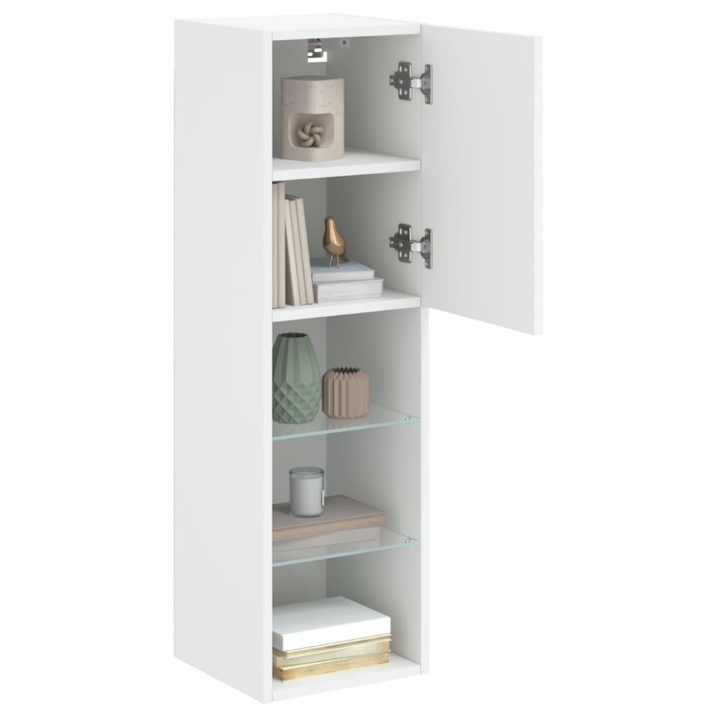 vidaXL TV-Meubel Wit met LED - 30,5x30x102cm - 47% Korting!