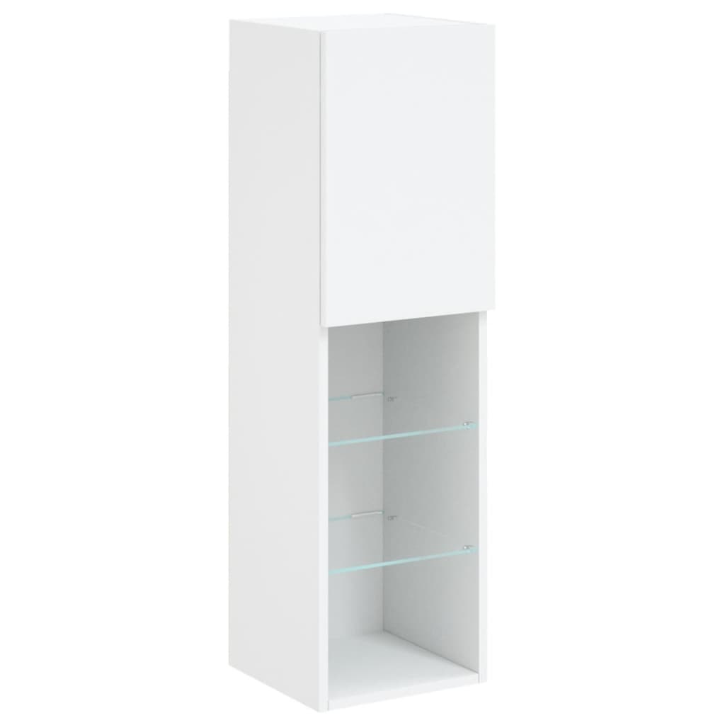 vidaXL TV-Meubel Wit met LED - 30,5x30x102cm - 47% Korting!