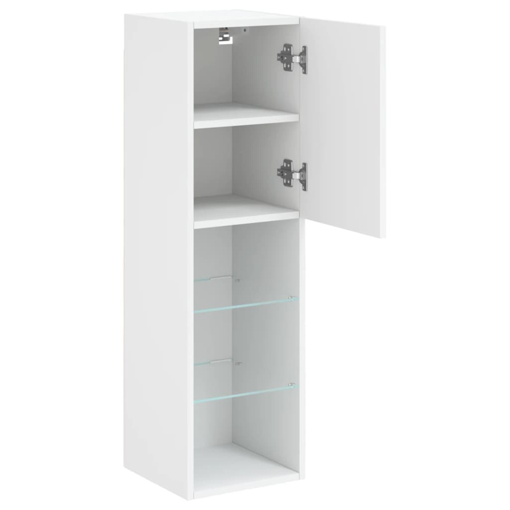 vidaXL TV-Meubel Wit met LED - 30,5x30x102cm - 47% Korting!