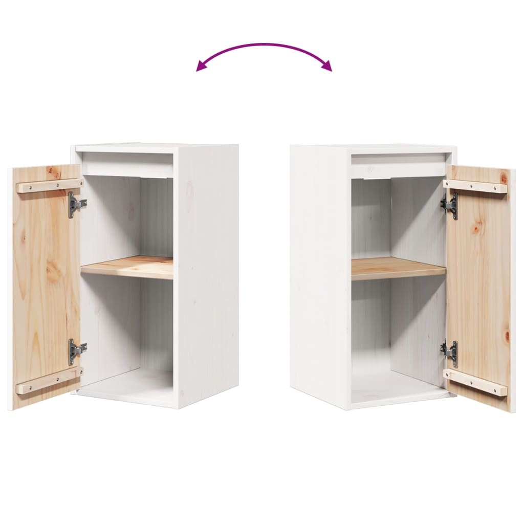 Wandkast Grenenhout Wit 30x30x60cm - 35% Korting!