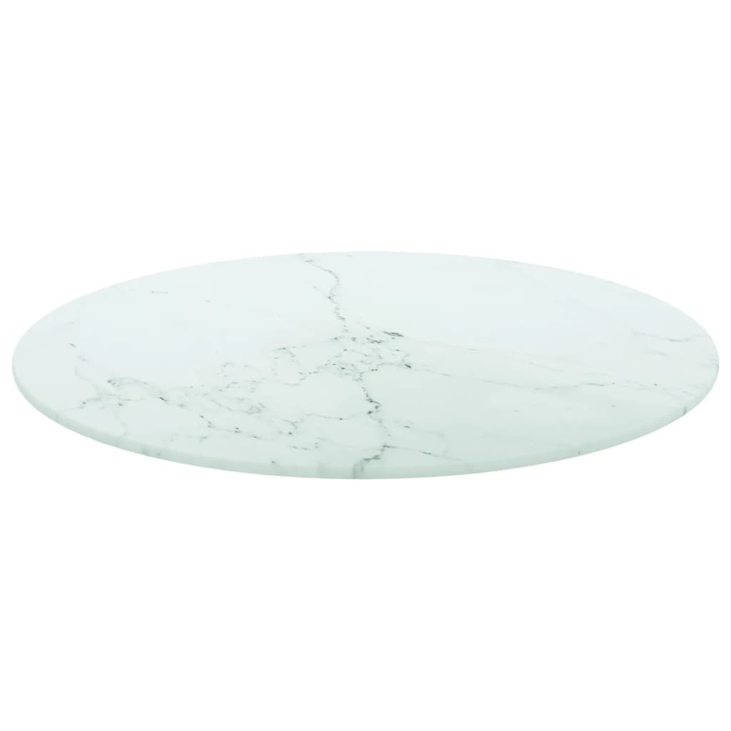 Marmerlook Tafelblad Ø50cm - Wit - 35% Korting! (Ongebruikt)