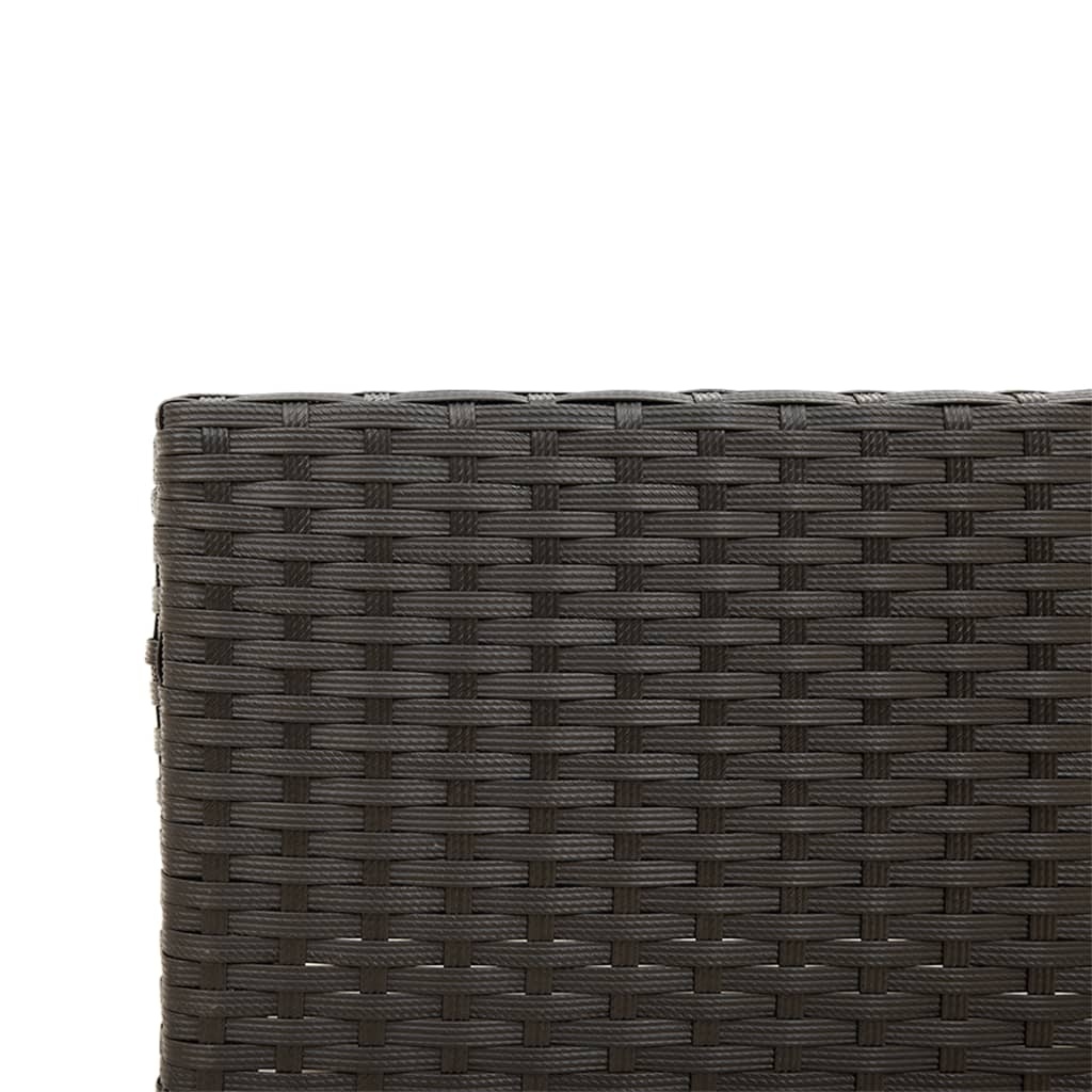 Tuinbank L-vorm Rattan Zwart + Tafel & Kussens - 35% Korting!