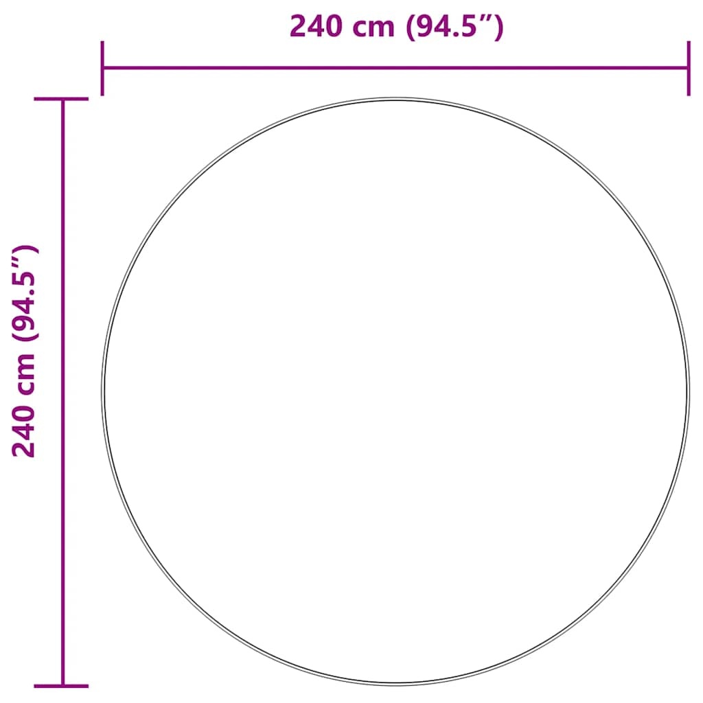 vidaXL Hoogpolig Kleed 240x240cm Marineblauw - 35% Korting!