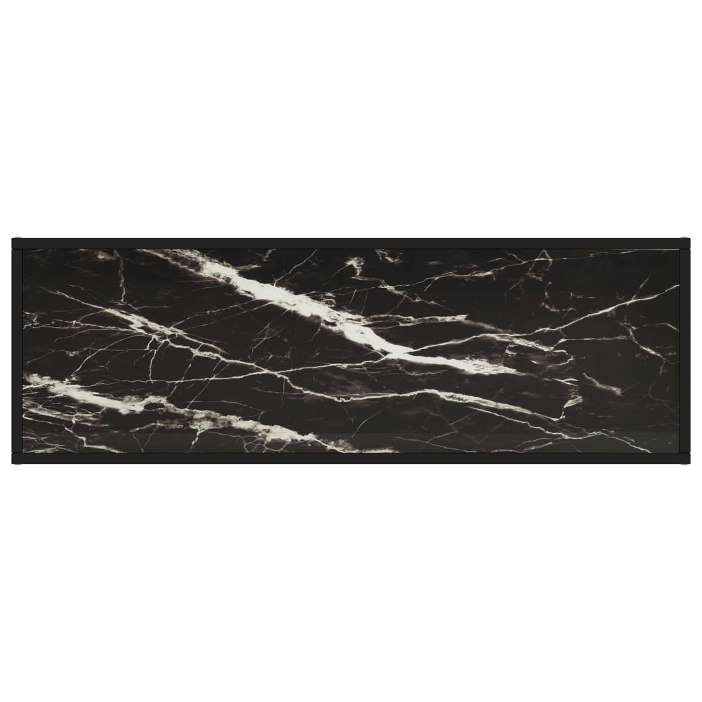 vidaXL TV-Meubel Zwart Marmerglas 120cm - 35% Korting!