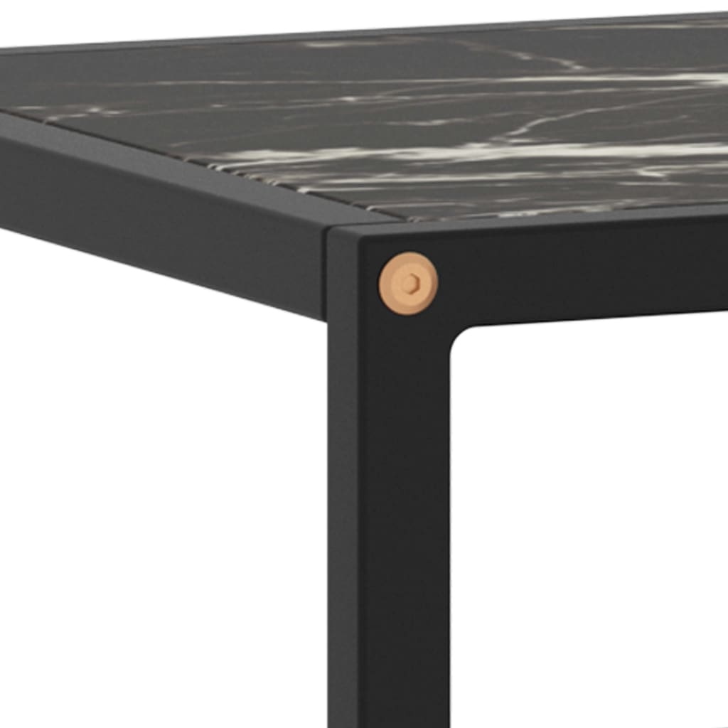 vidaXL TV-Meubel Zwart Marmerglas 120cm - 35% Korting!