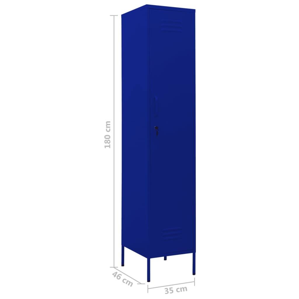 vidaXL Lockerkast Marineblauw 35x46x180cm - 35% Korting!