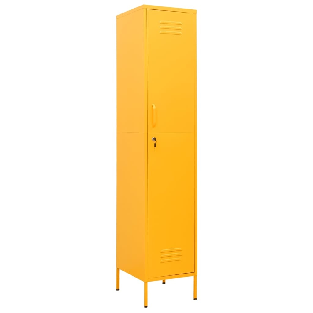 vidaXL Lockerkast Mosterdgeel - 35% Korting! Zo Goed Als Nieuw
