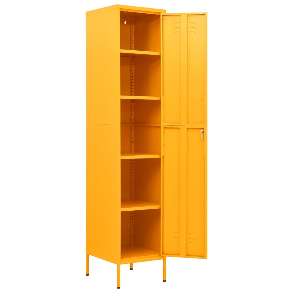 vidaXL Lockerkast Mosterdgeel - 35% Korting! Zo Goed Als Nieuw