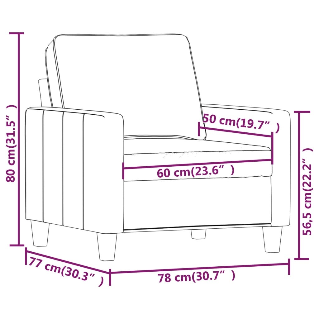 vidaXL Fauteuil Zwart - 60cm - Zo Goed Als Nieuw! - 35% Korting
