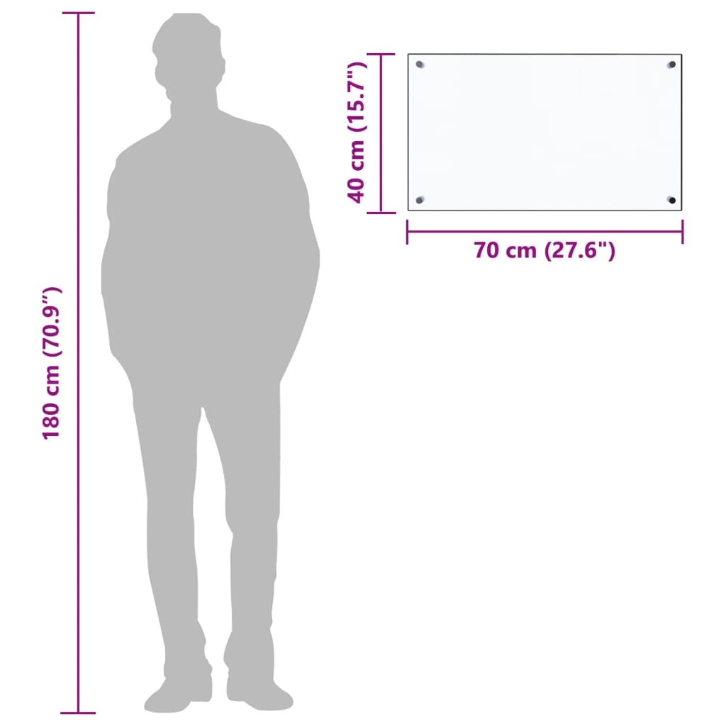 VidaXL Keuken Spatscherm 70x40cm Glas -47%! Transparant
