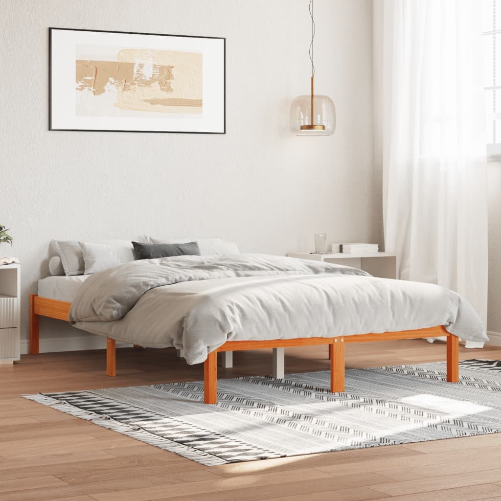 Grenen Bed 140x190 Wasbruin - 47% Korting! (Retour)