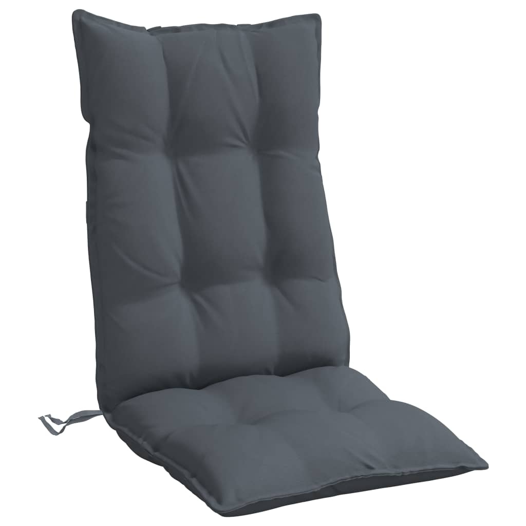 Stoelkussens Hoge Rug Antraciet (4 st) - 47% Korting!