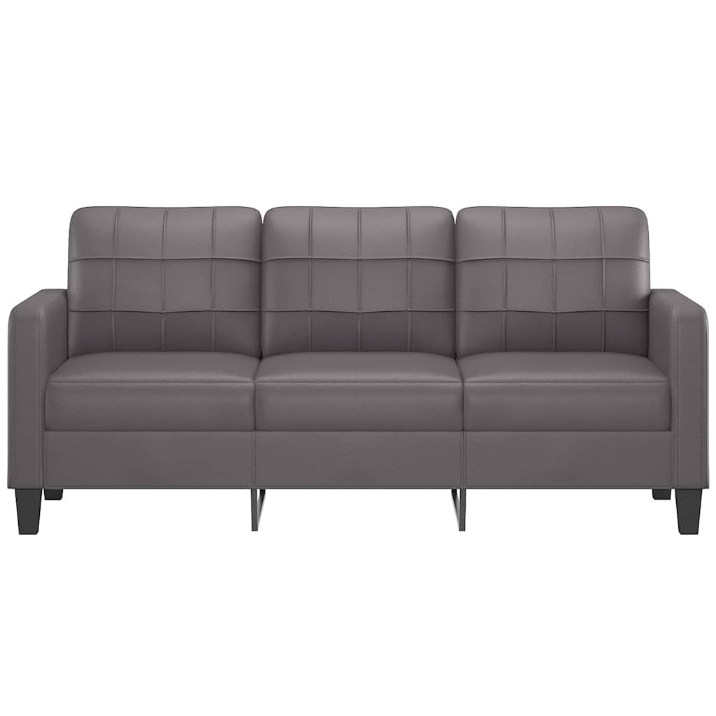 vidaXL 3-Zitsbank Grijs Kunstleer - Krasje, Topdeal! 35% Korting