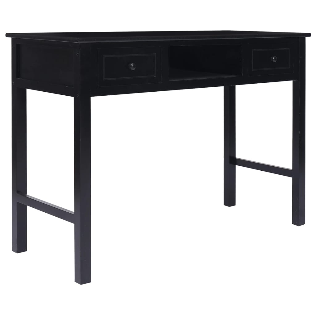 Bureau Massief Paulowniahout Zwart 108cm - 47% Korting!
