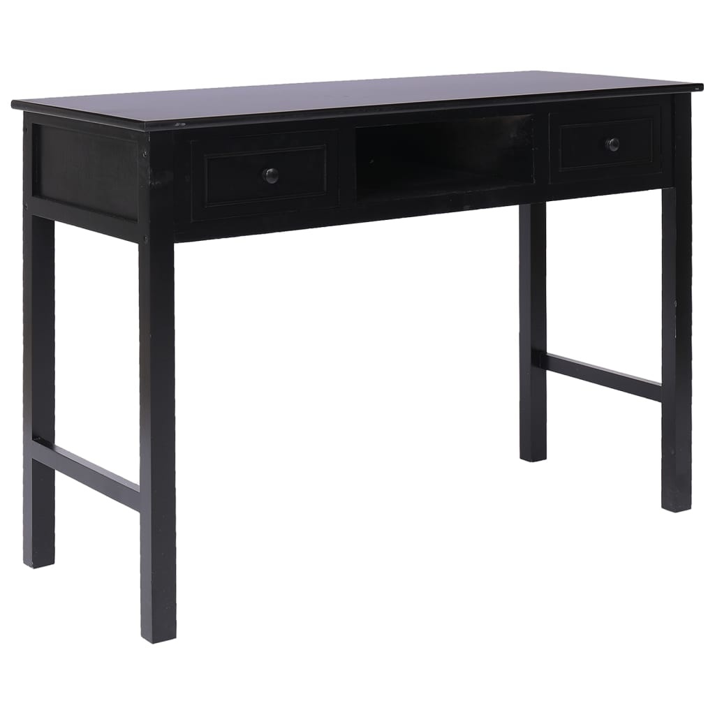 Bureau Massief Paulowniahout Zwart 108cm - 47% Korting!