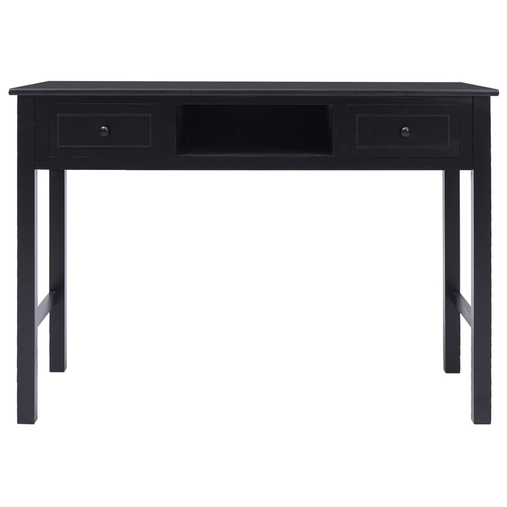 Bureau Massief Paulowniahout Zwart 108cm - 47% Korting!