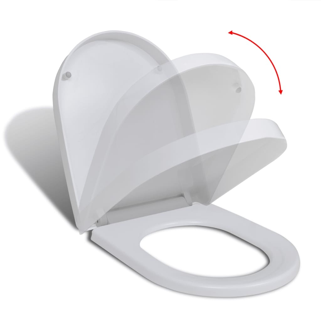 VidaXL Toiletbril Vierkant Wit Softclose -41% Korting!